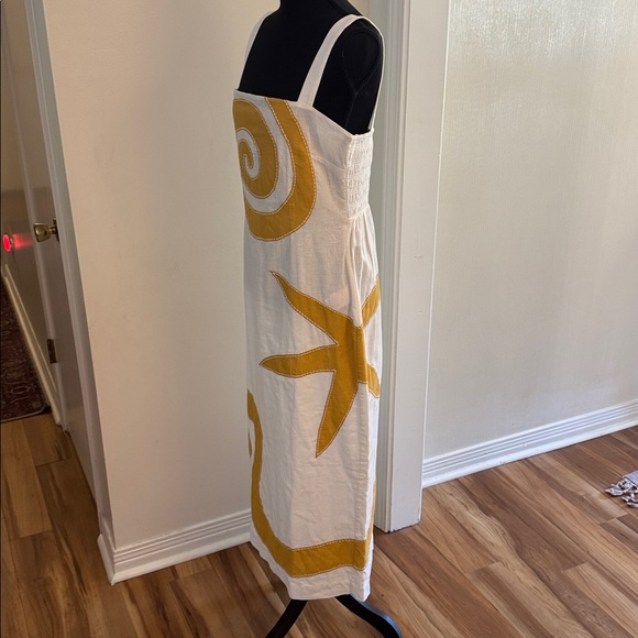 Cleobella White and Mustard Midi Dress - Picture 4 of 11